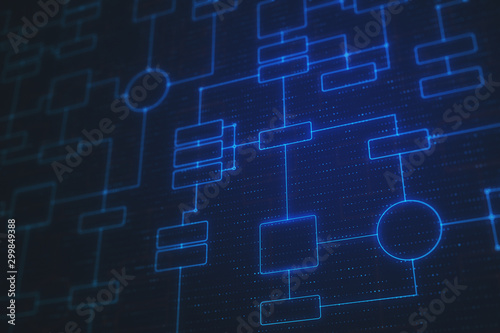 Creative big data blockchain wallpaper