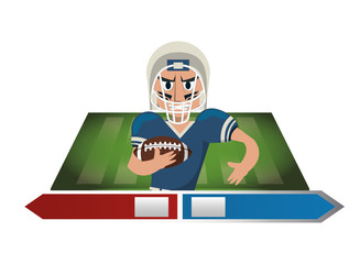 Sticker - american football player character icon