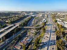 Aerial View Of The San Diego Freeway, Southern California Freeways, USA