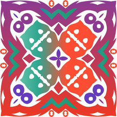 Naklejka na meble Ethnic ceramic tile in mexican talavera.