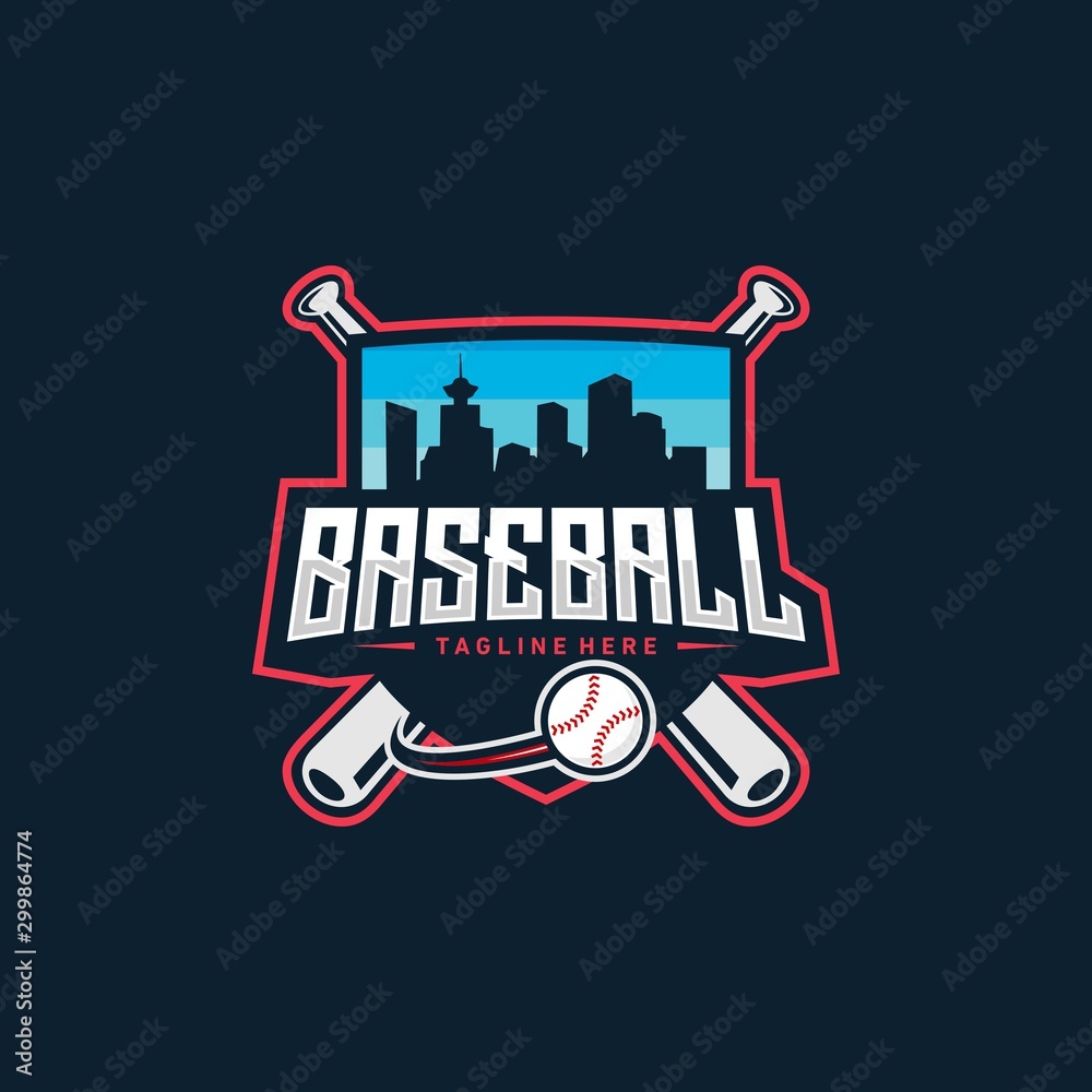 Baseball badge logo vector illustration Stock Vector | Adobe Stock