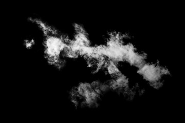 Wall Mural - Cloud isolated on black background,Textured Smoke,Abstract black