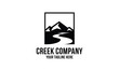 creek and mountain  logo design inspirations