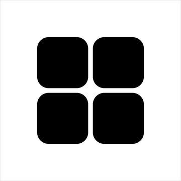 Vector navigation menu UI icon. black symbol with trendy flat style icon for web site design, logo, app, UI isolated on white background