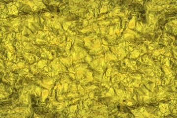 Golden Aluminium Foil Textured background