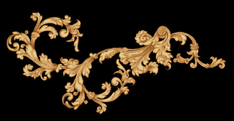decorative elegant luxury design.vintage elements in baroque, rococo style.design for cover, fabric,