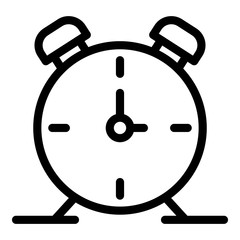 Poster - Alarm clock icon. Outline alarm clock vector icon for web design isolated on white background