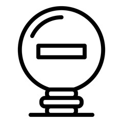 Poster - No entry bulb icon. Outline no entry bulb vector icon for web design isolated on white background