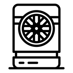Poster - fan air purifier icon. outline fan air purifier vector icon for web design isolated on white backgro