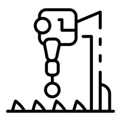 Poster - Farming robot icon. Outline farming robot vector icon for web design isolated on white background