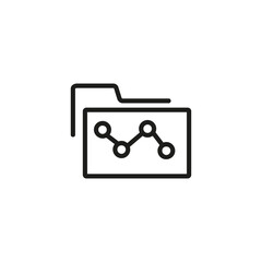 Poster - Statistics folder line icon. File system, graph, data. Statistics concept. Vector illustration can be used for topics like analytics, statistics, online tools