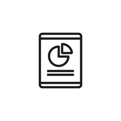 Poster - Statistics report line icon. Tablet, statement, infographics. Statistics concept. Vector illustration can be used for topics like analytics, statistics, online tools