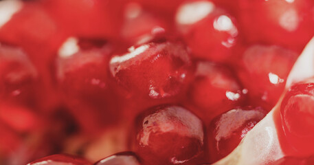 Poster - ripe pomegranate texture closeup