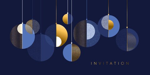 christmas abstract bauble elegant geometric header