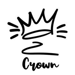 Poster - Attractive wedding crown vector fashion sketch. Beautiful illustration with hand drawn crown isolated on white background. Vector illustration.
