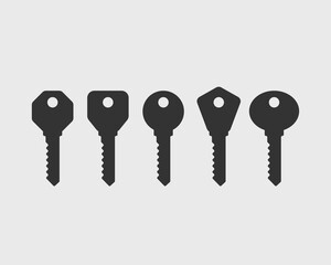 Poster - key icon vector. keys symbol flat design.