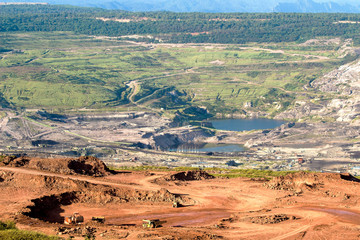 Wall Mural - Excavator at the lignite opencast mining