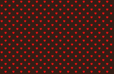 Wall Mural - black background with  red hearts