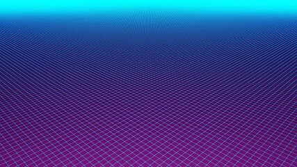 Poster - The grid of surface. Looping footage. 3D Illustration.