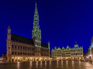 Wall Mural - Grand Place (Grote Markt) with Maison du Roi (King's House or Breadhouse) in Brussels, Belgium. Grand Place is important tourist destination in Brussels. Cityscape of Brussels.