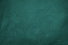 Texture Of Chalk On Green Blackboard / Chalkboard Background, Can Be Use As Concept For School Education, Dark Wall Backdrop , Design Template.