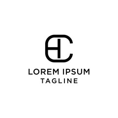 Fototapete - initial letter logo CH, HC logo template