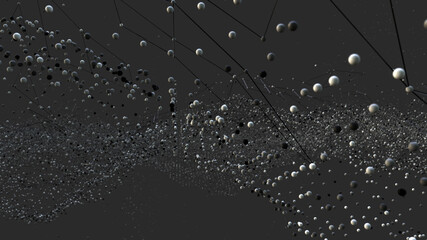 Poster - Abstract digital background with particles