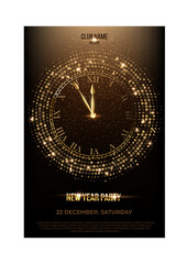 Wall Mural - Invitation flyer new year celebration in nightclub