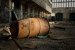 © Skórzewiak - Radioactive warning on old rusty barrel