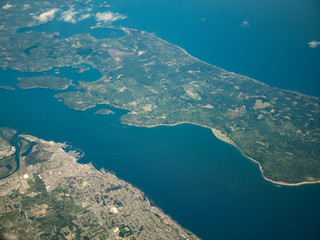 Canada  Islands forest and pacific ocean