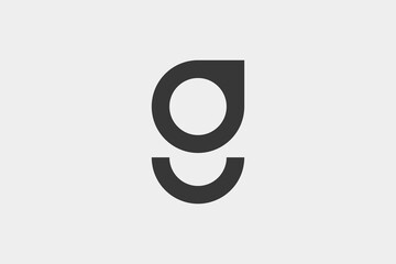 Poster - simple initial letter g logo design flat vector illustration
