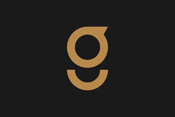 Poster - simple initial letter g logo design flat vector illustration