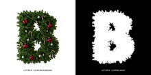 Christmas Letter B. Christmas Typography.