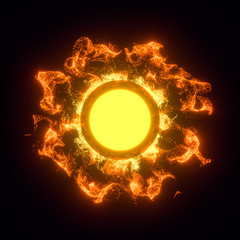 Wall Mural - abstract glowing particles with brilliant light, 3d rendering.