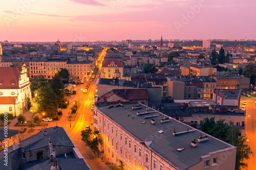 Dekoracja na wymiar wschod-slonca-nad-bydgoszcza-panorama-miasta