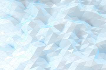  Triangle surface plane with structure lines, 3d rendering.