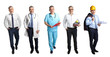 © Pixel-Shot - Collage with man in uniforms of different professions on white background