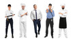 © Pixel-Shot - Collage with man in uniforms of different professions on white background