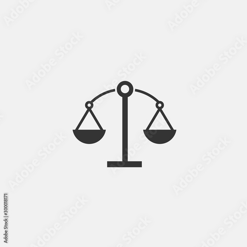 Cuadros en Lienzo weighing scale vector icon flat isolated sign