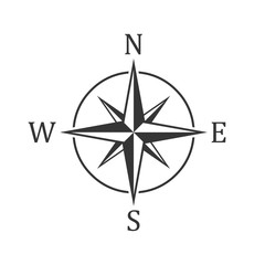 Wall Mural - compass icon - vector.