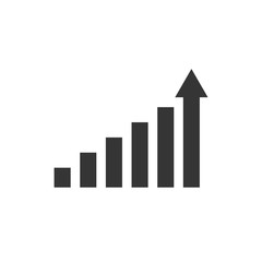 Vector chart growing bar icon.