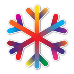 Canvas Print - vector snowflake icon isolated.