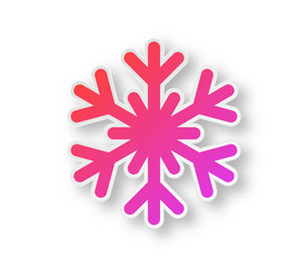 Canvas Print - vector origami snowflake isolated.