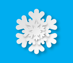 Canvas Print - vector origami snowflake isolated.