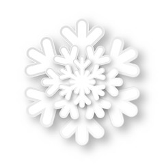 Wall Mural - vector origami snowflake isolated.