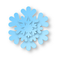 Wall Mural - vector origami snowflake isolated.