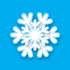 Wall Mural - vector origami snowflake isolated.