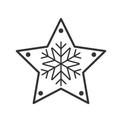 Canvas Print - vector christmas star isolated