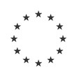 Vector Illustration of the EU flag stars.