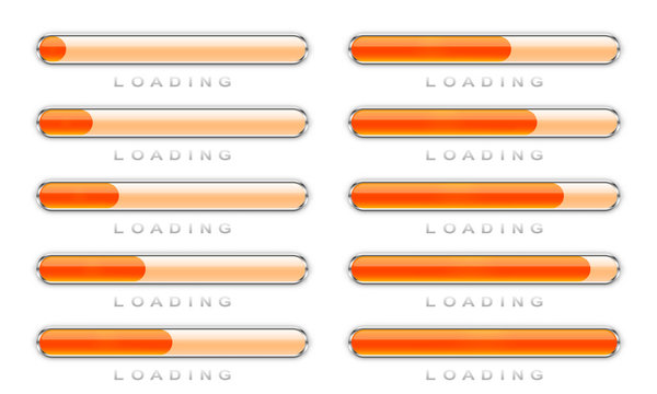 Set of vector loading icons.